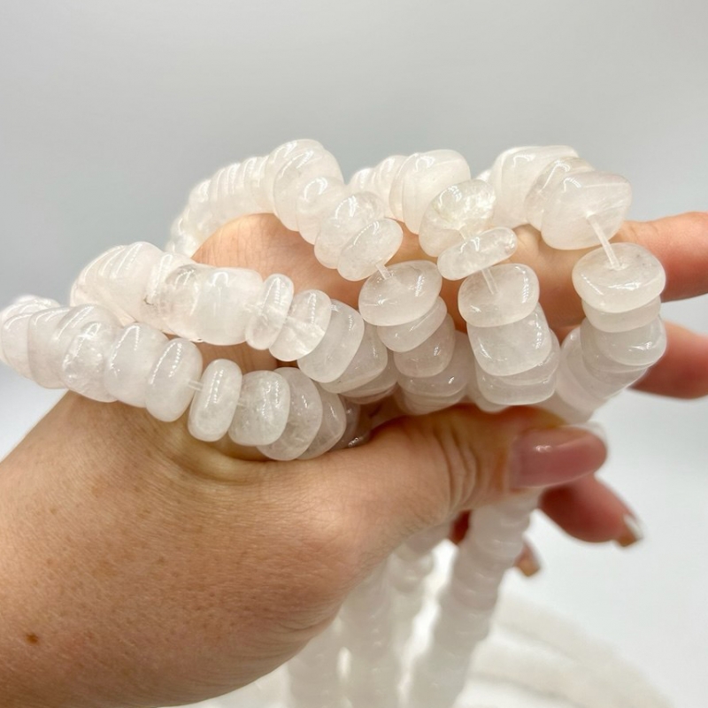 Бусины горный хрусталь средний размер 5*11мм натуральный камень