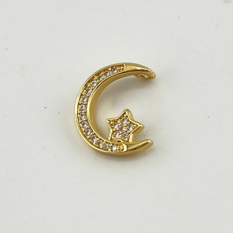 Подвеска Луна размер 12,8*15,7мм цвет золото